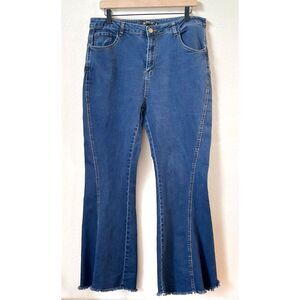 Allegra K Blue Flare Jeans